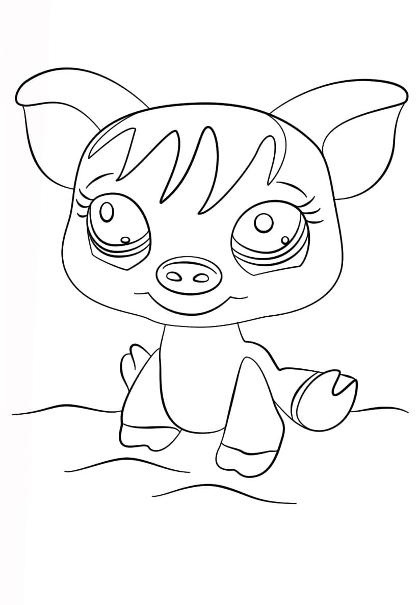 Littlest Pet Shop Pig coloring page