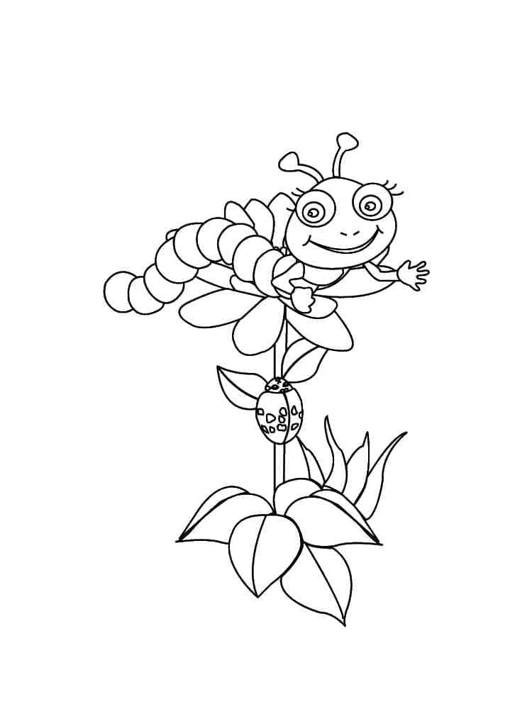 Lovely Caterpillar coloring page