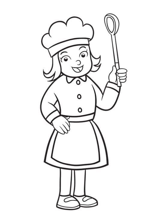 Lovely Chef coloring page