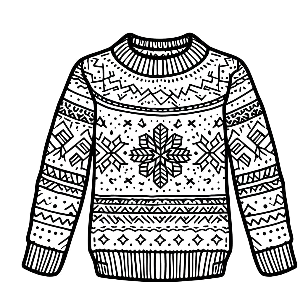 Christmas Sweater coloring pages - ColoringLib