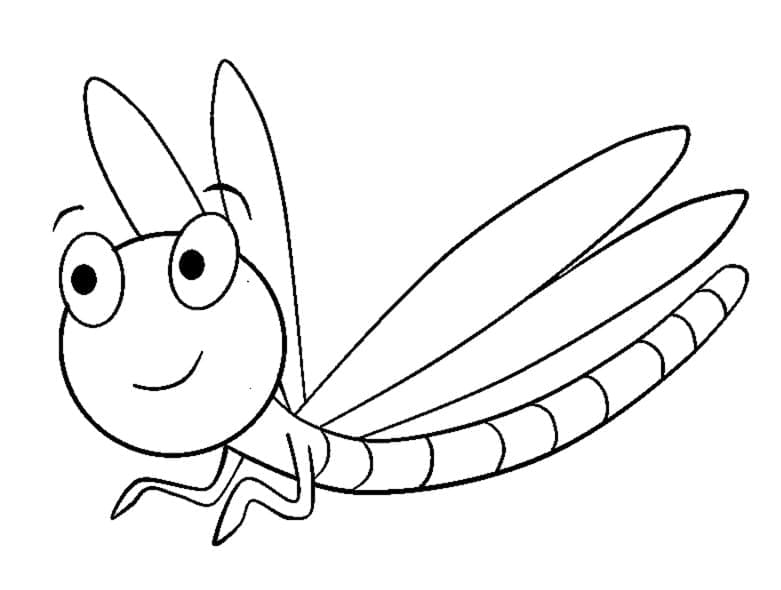 Lovely Dragonfly coloring page