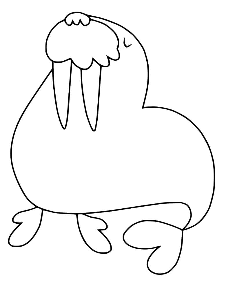 Lovely Walrus coloring page