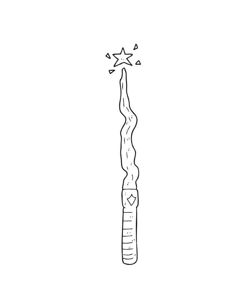 Magic Wand Free Printable coloring page