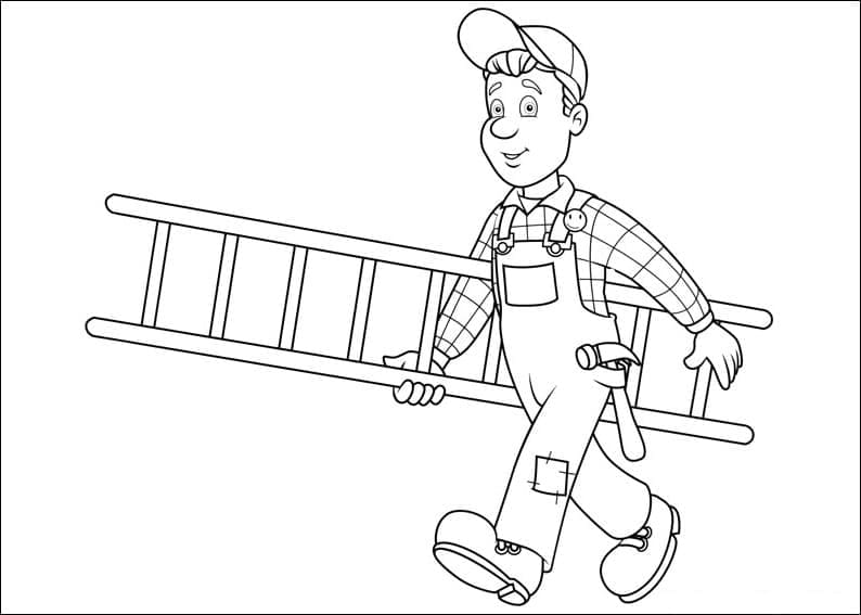 Mike Flood from Fireman Sam coloring page