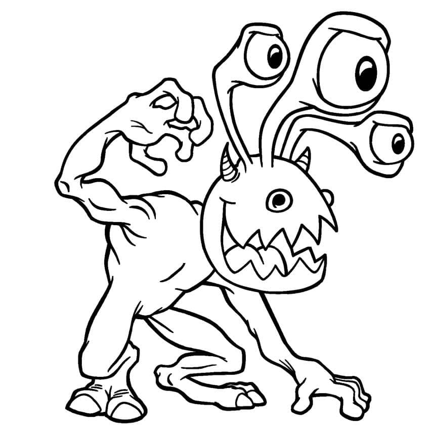 Monster with Many Eyes coloring page - Download, Print or Color Online ...
