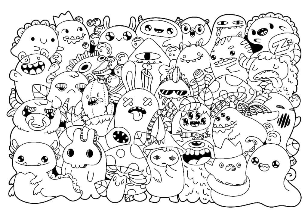 Monsters Image coloring page - Download, Print or Color Online for Free