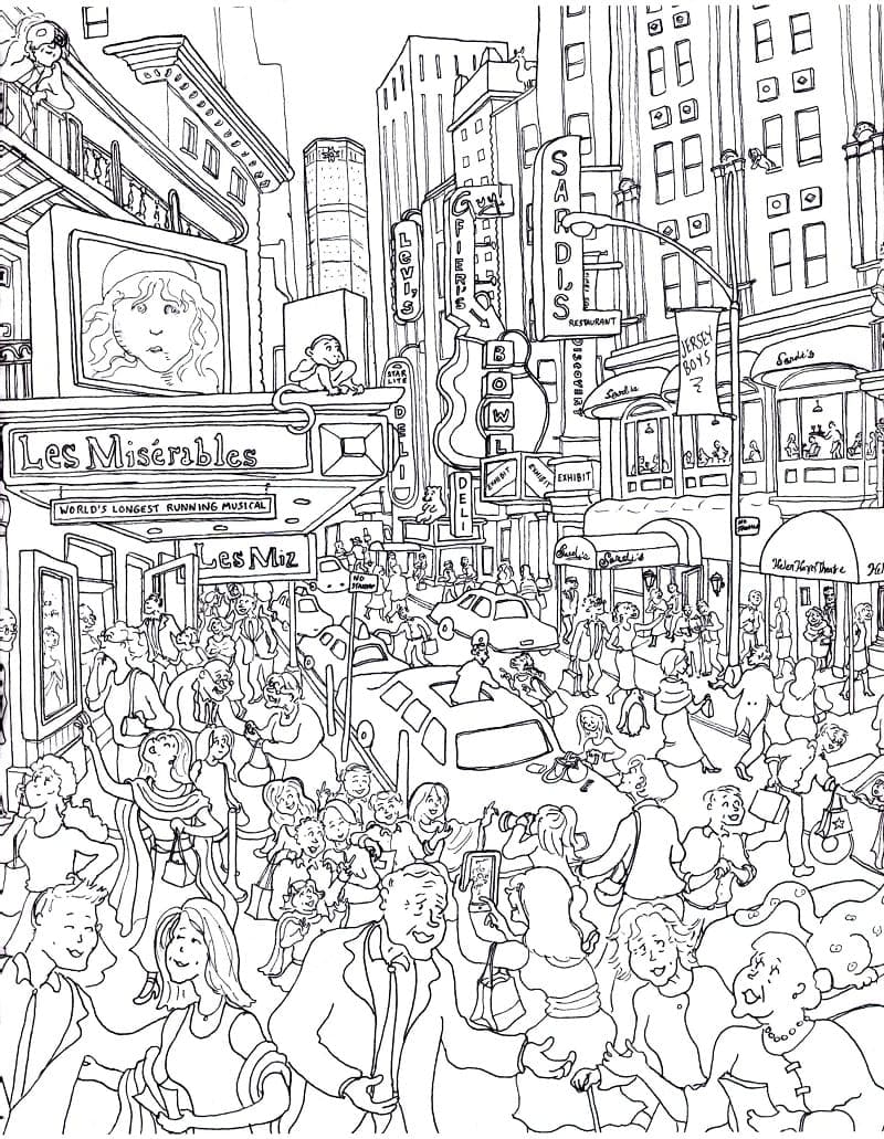 New York City Image coloring page