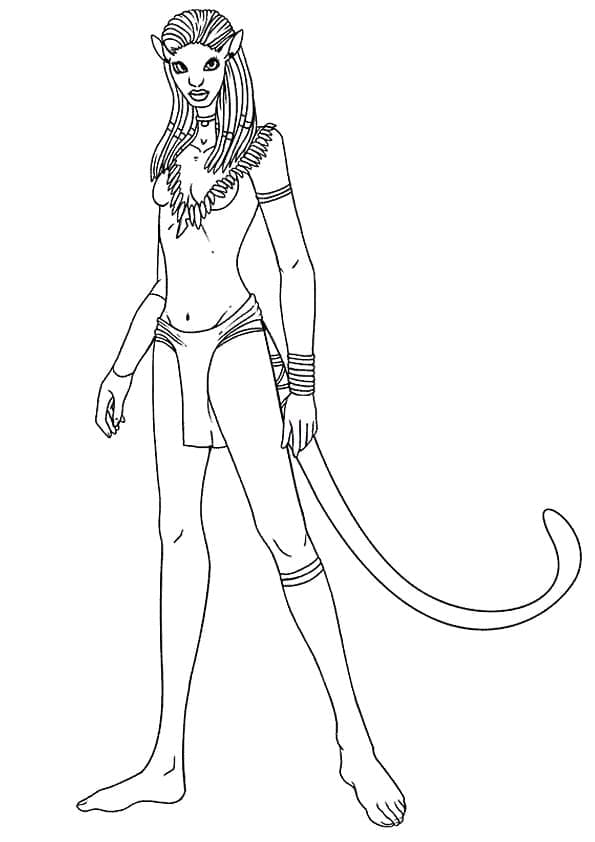 Neytiri coloring page