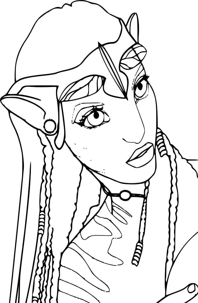 Neytiri from Avatar Movie coloring page