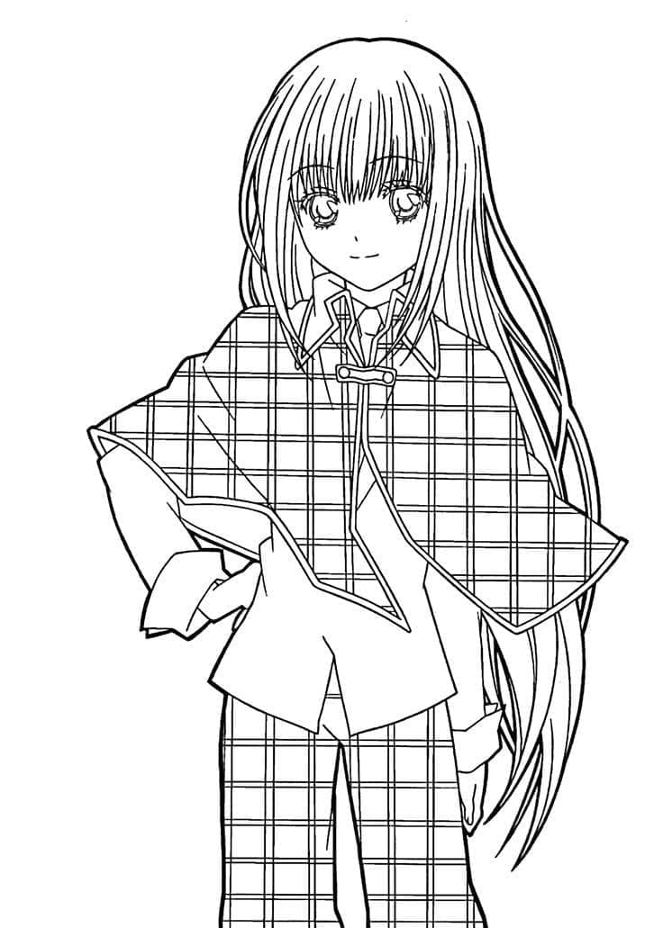 Nice Anime Girl coloring page - Download, Print or Color Online for Free