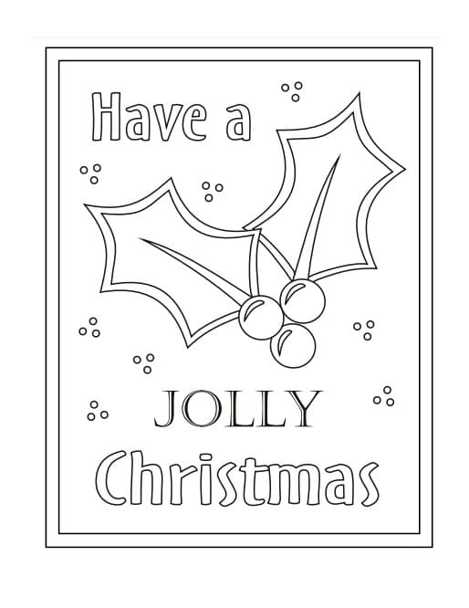 Nice Christmas Card coloring page