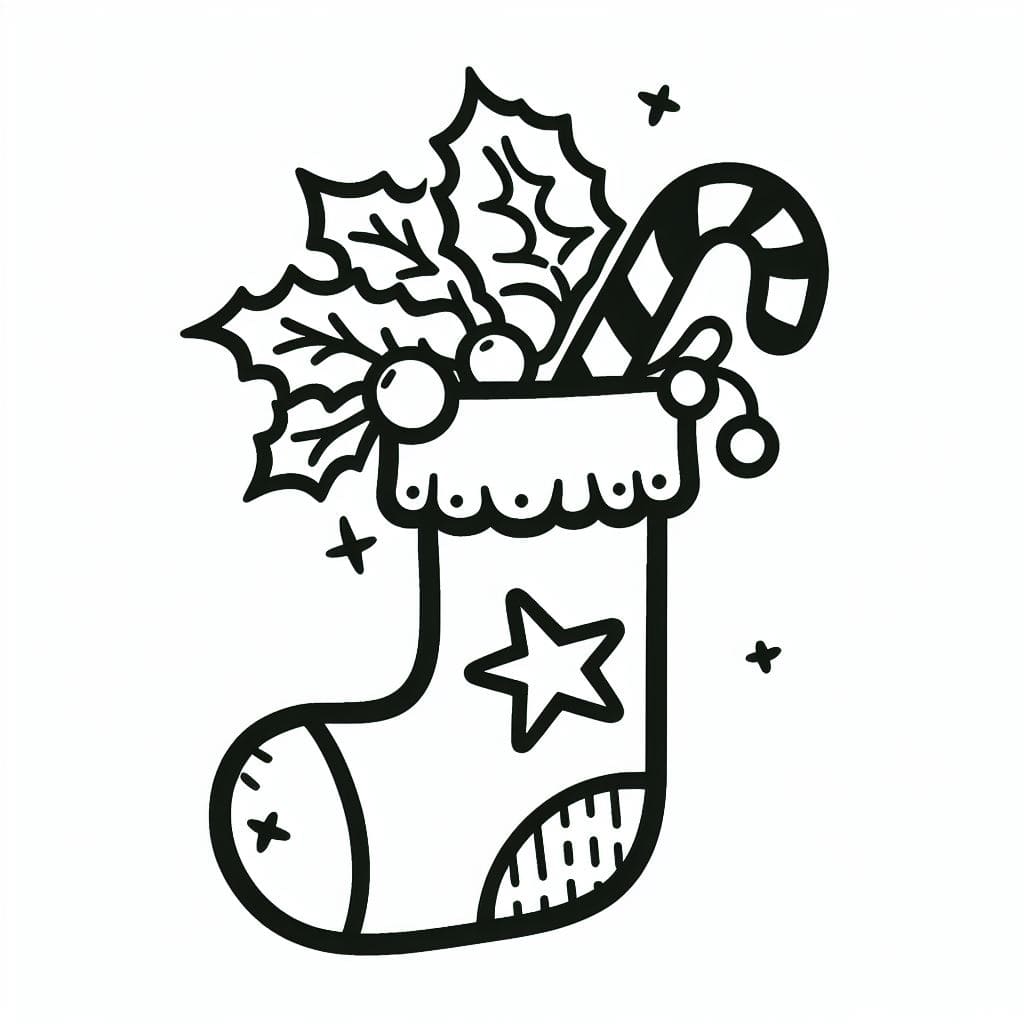 Christmas Stocking Drawing - HelloArtsy