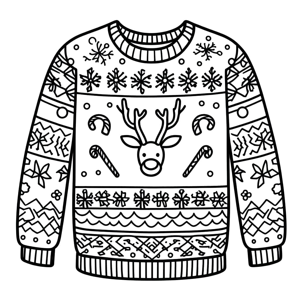 Nice Christmas Sweater coloring page - Download, Print or Color Online ...