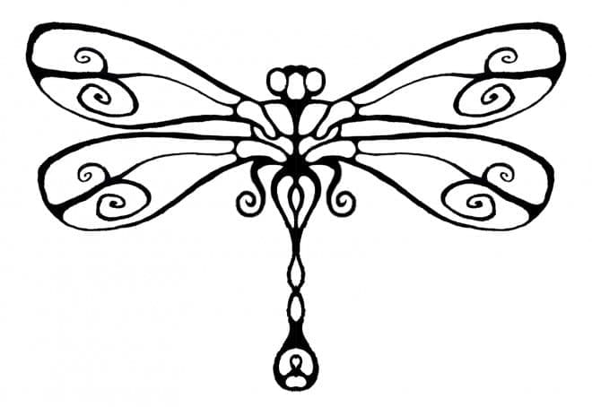 Nice Dragonfly coloring page