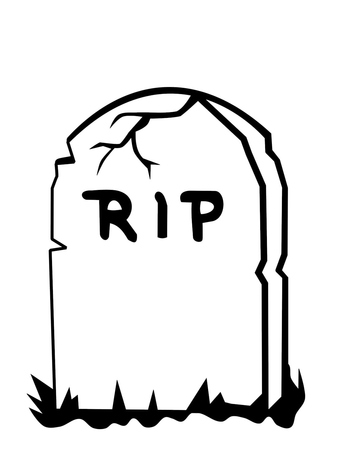 Normal Tombstone coloring page - Download, Print or Color Online for Free