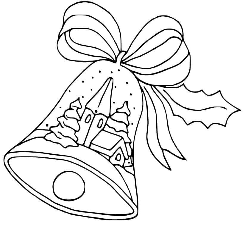 Perfect Christmas Bell coloring page