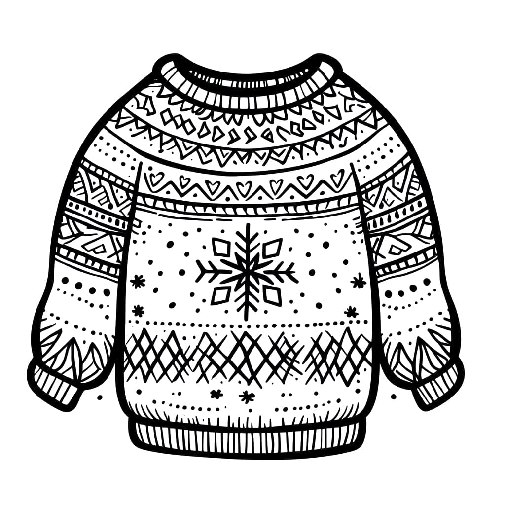 Perfect Christmas Sweater coloring page - Download, Print or Color ...