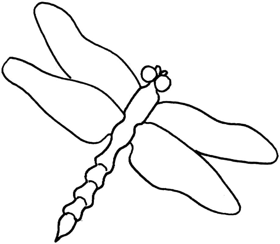 Perfect Dragonfly coloring page