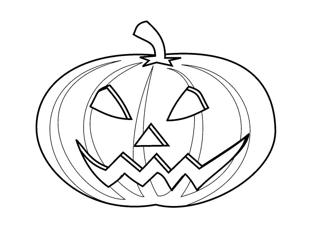 Perfect Halloween Pumpkin coloring page