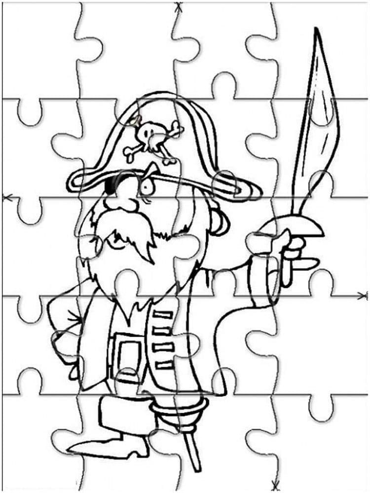 Pirate Jigsaw Puzzle coloring page