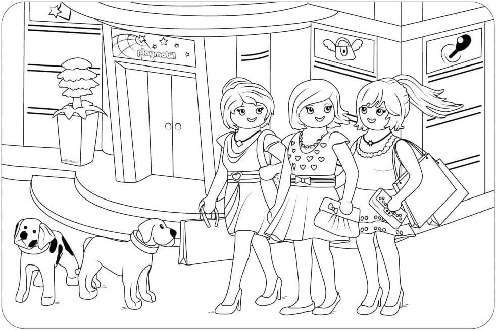 Playmobil Girls coloring page