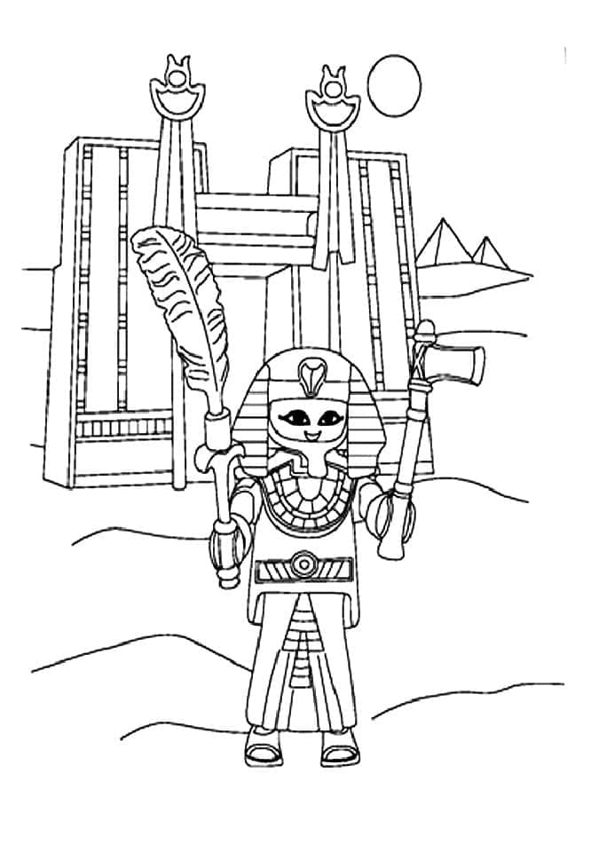 Playmobil Pharaoh coloring page