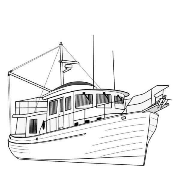 Pleasure Boat For Water Travel coloring page - Download, Print or Color ...