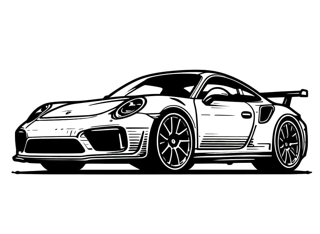 Porsche Car Printable coloring page - Download, Print or Color Online ...
