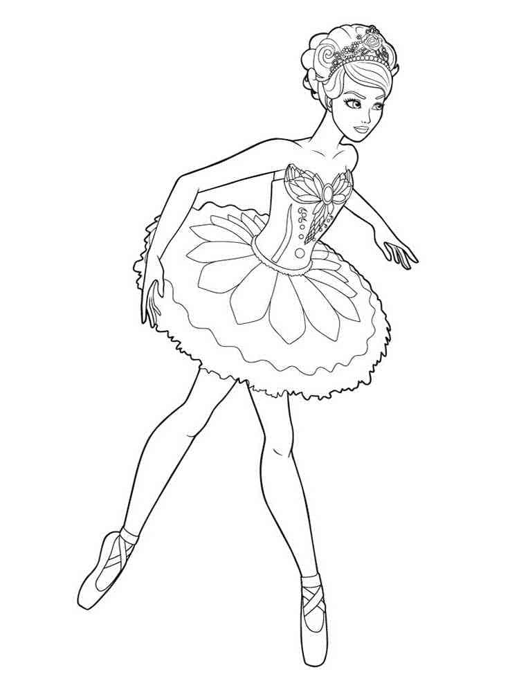 Pretty Ballerina coloring page - Download, Print or Color Online for Free