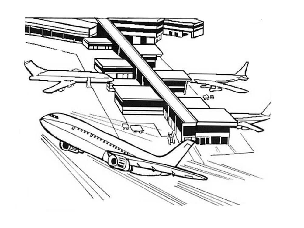 Print Airport coloring page