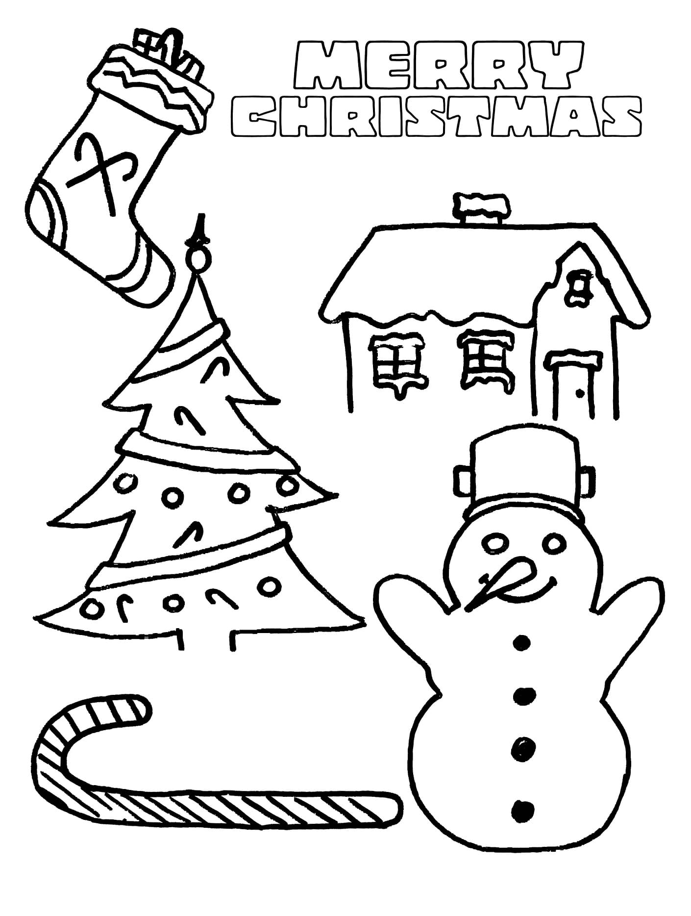 Print Christmas Card Coloring Page - Download, Print Or Color Online 