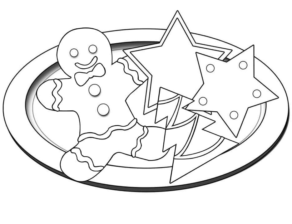 Print Christmas Cookies coloring page