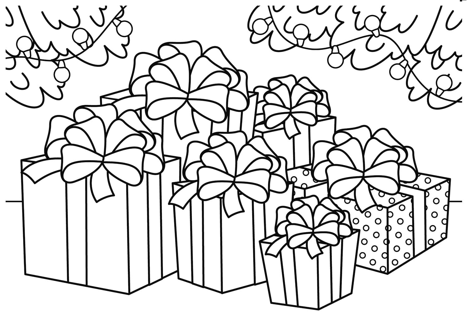 Print Christmas Gifts coloring page Download, Print or Color Online