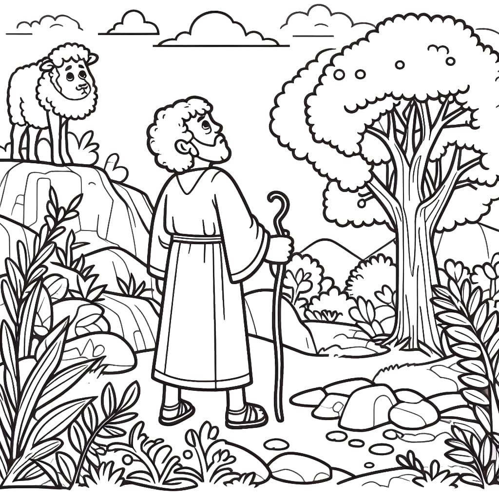 Printable Abraham and Isaac coloring page - Download, Print or Color ...