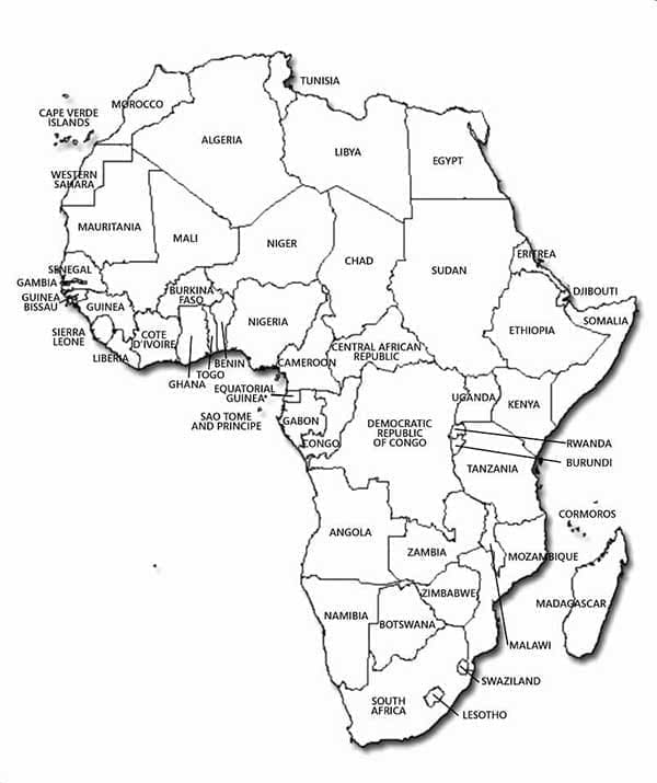 Printable Africa Map