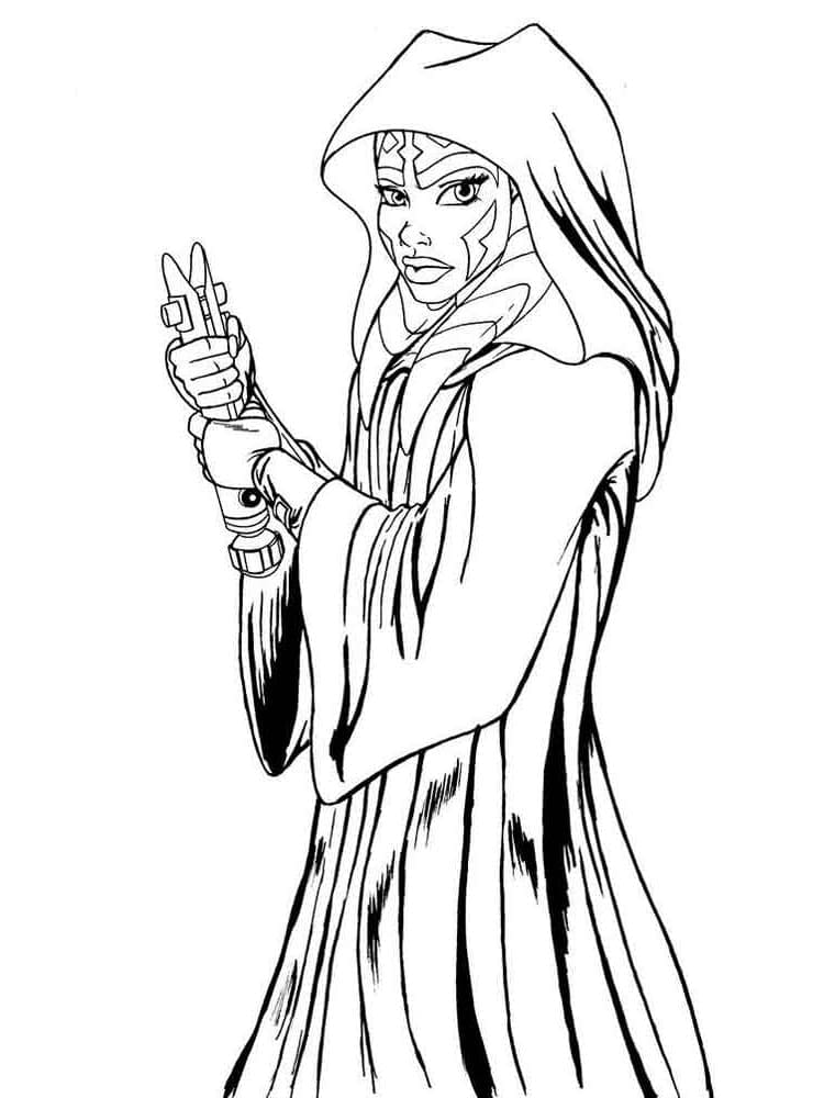 Printable Ahsoka Tano coloring page