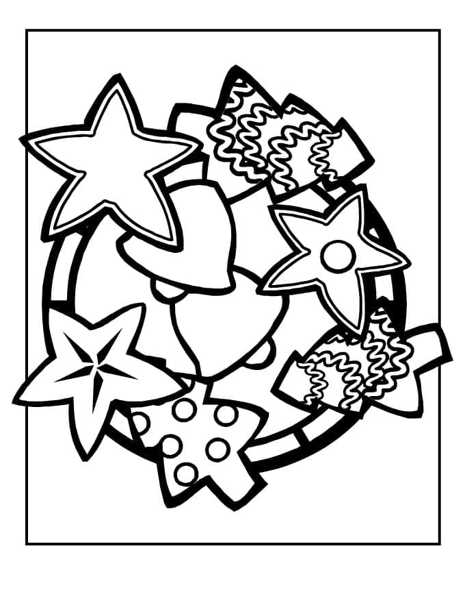 Printable Christmas Cookies coloring page