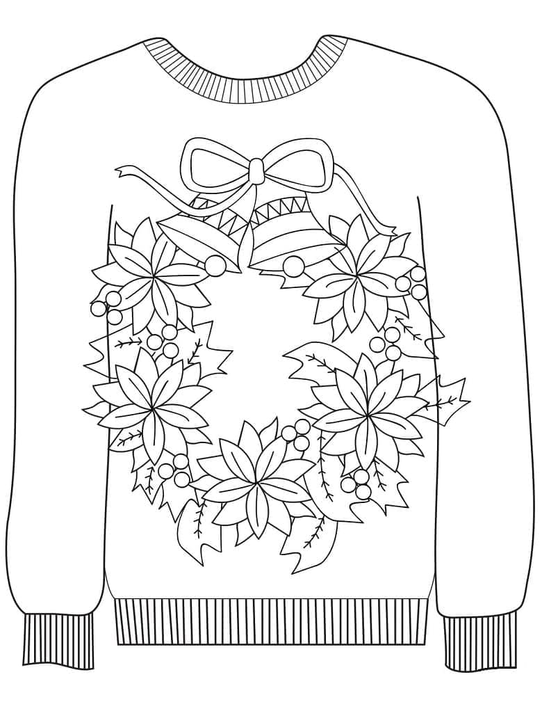 Printable Christmas Sweater coloring page - Download, Print or Color ...