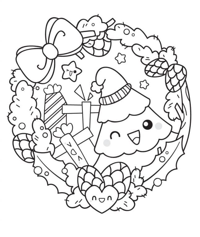 wreath coloring pages