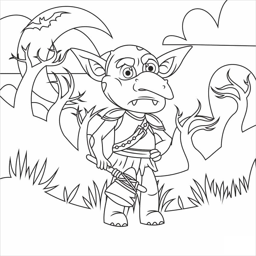 Printable Goblin coloring page