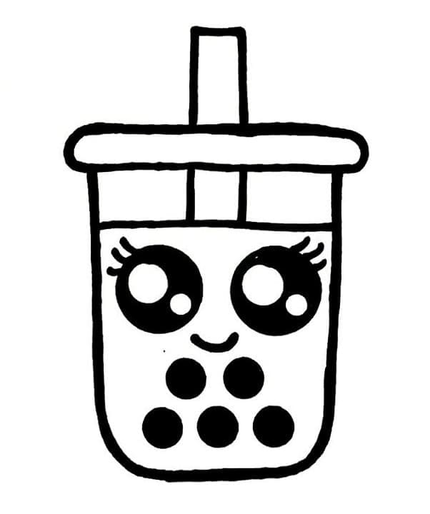 Printable Kawaii Boba Tea