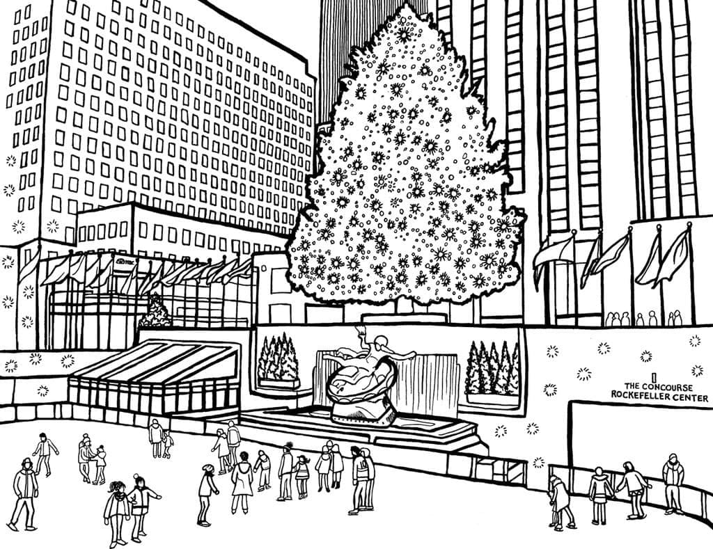 Printable New York City coloring page