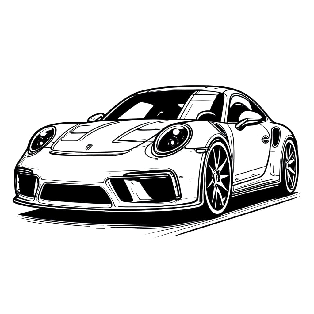 Printable Porsche Car coloring page - Download, Print or Color Online ...