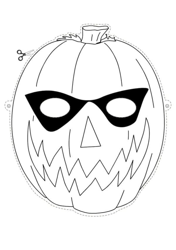 Pumpkin Mask for Halloween coloring page - Download, Print or Color ...