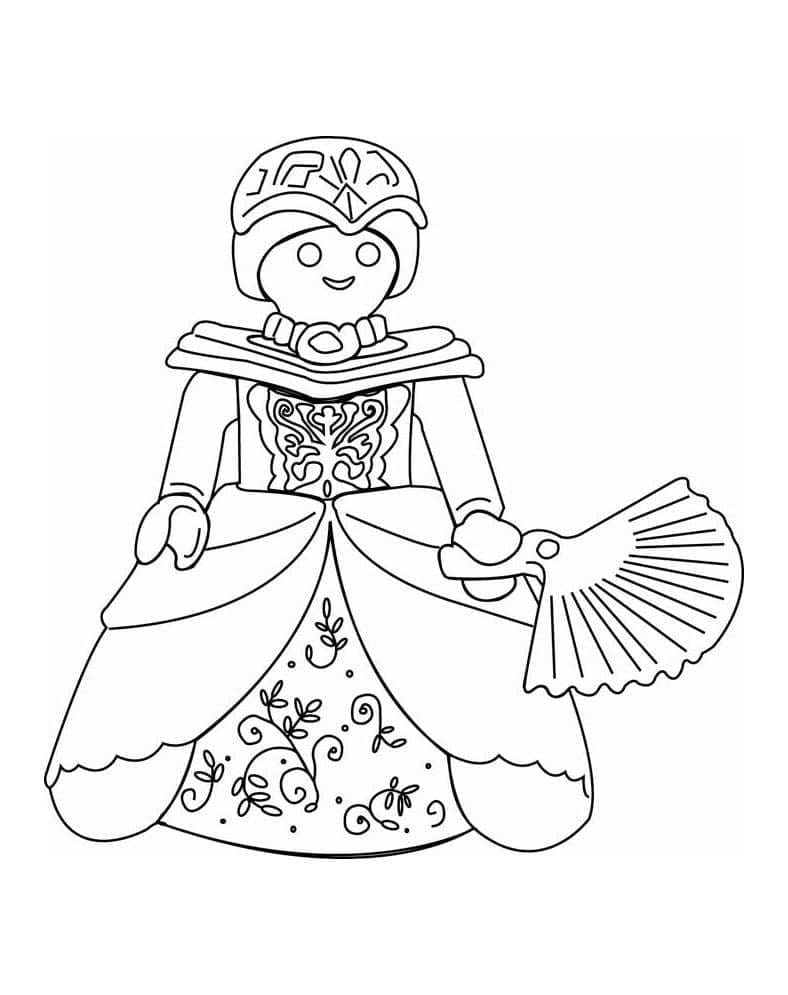 Queen Playmobil coloring page