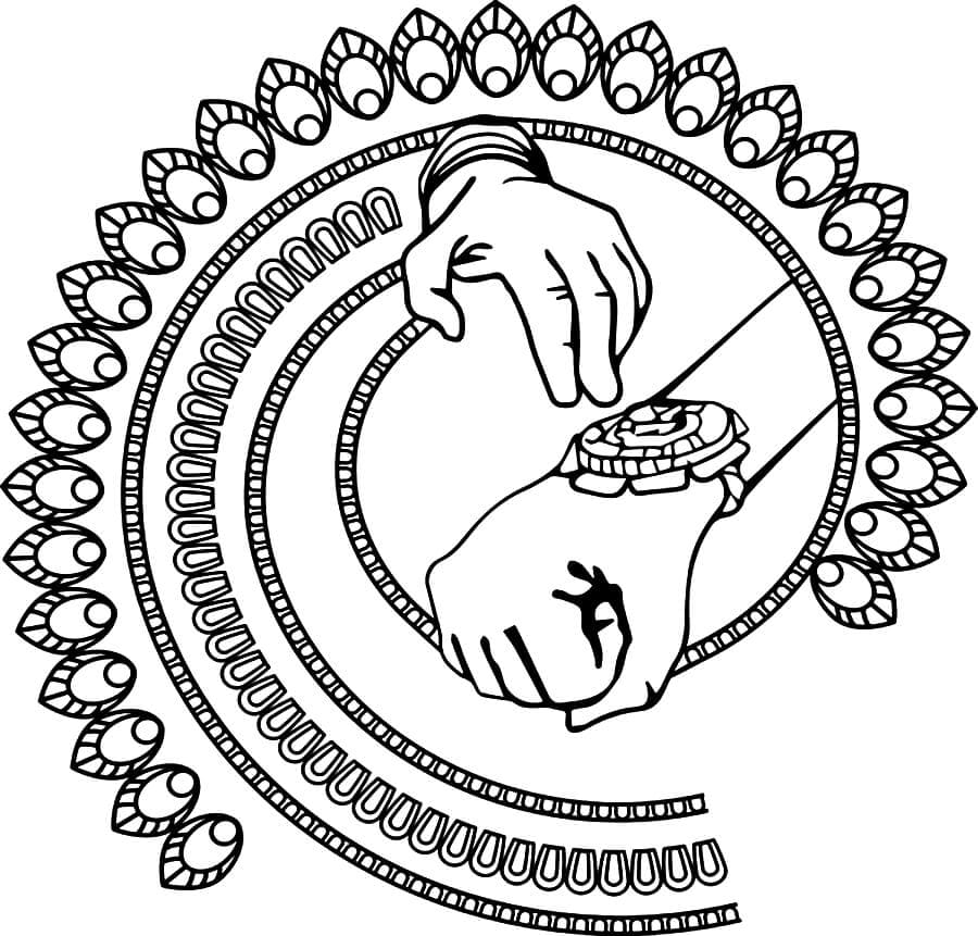 Raksha Bandhan in India coloring page