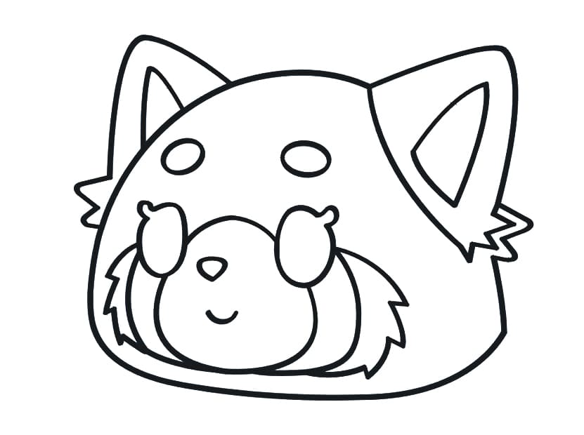 Retsuko Face coloring page