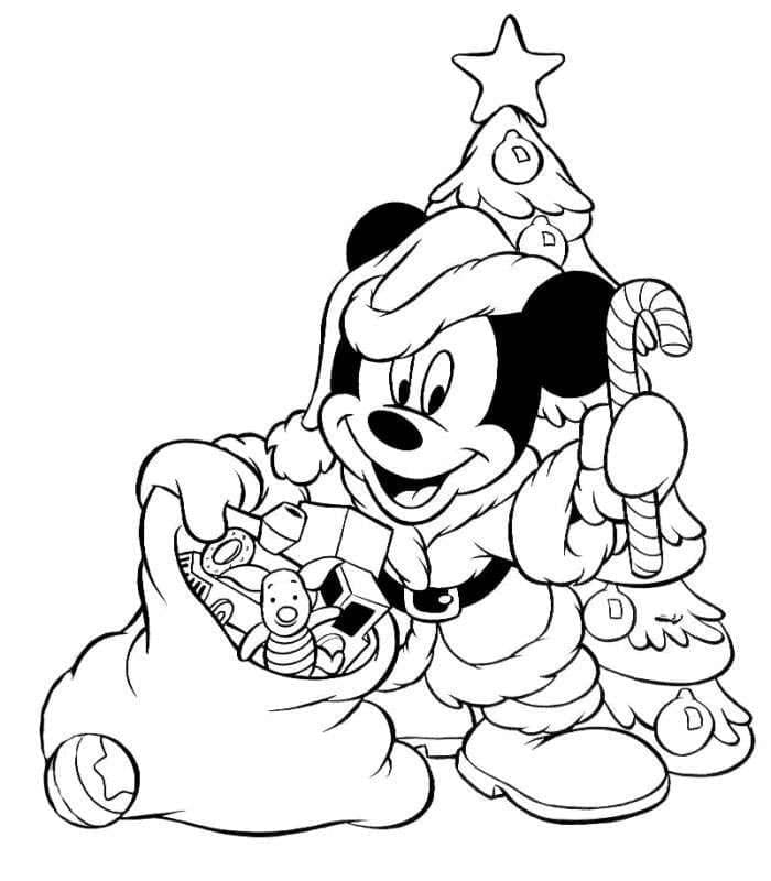 Santa Claus Mickey Mouse on Christmas