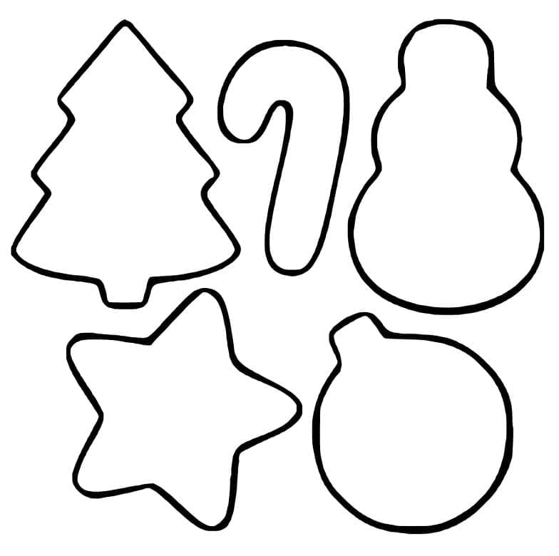 Simple Christmas Cookies Coloring Page Download Print Or Color Online For Free