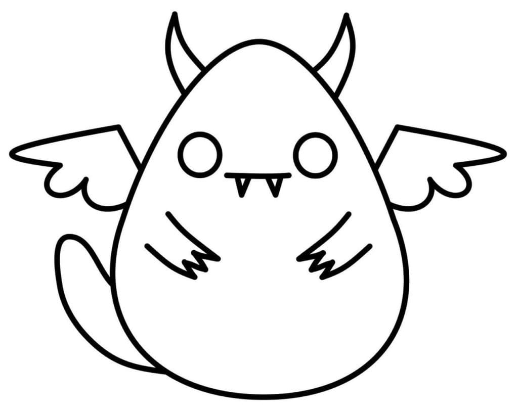 Simple Monster coloring page